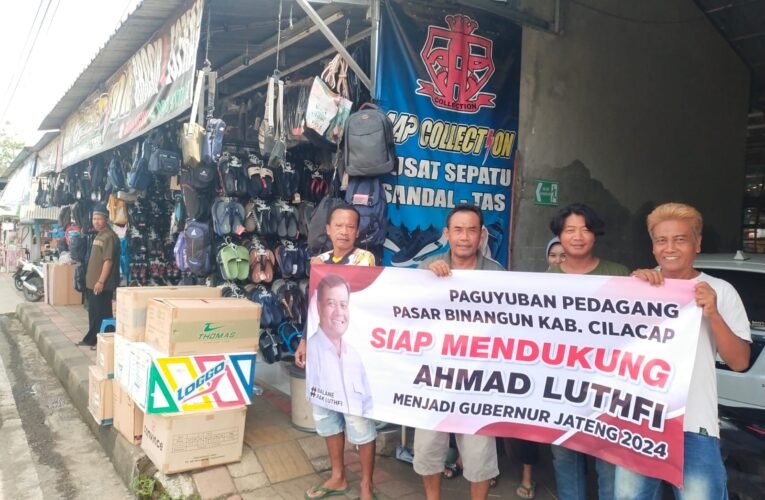 Paguyuban Pedagang Pasar Binangun Cilacap Dukung Ahmad Luthfi Jadi Gubernur Jateng 2024-2029